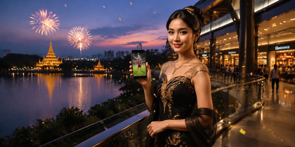 ရန်ကုန် အင်းလျားကန်တွင် ဘောလုံးလောင်းကစားနေသူများ